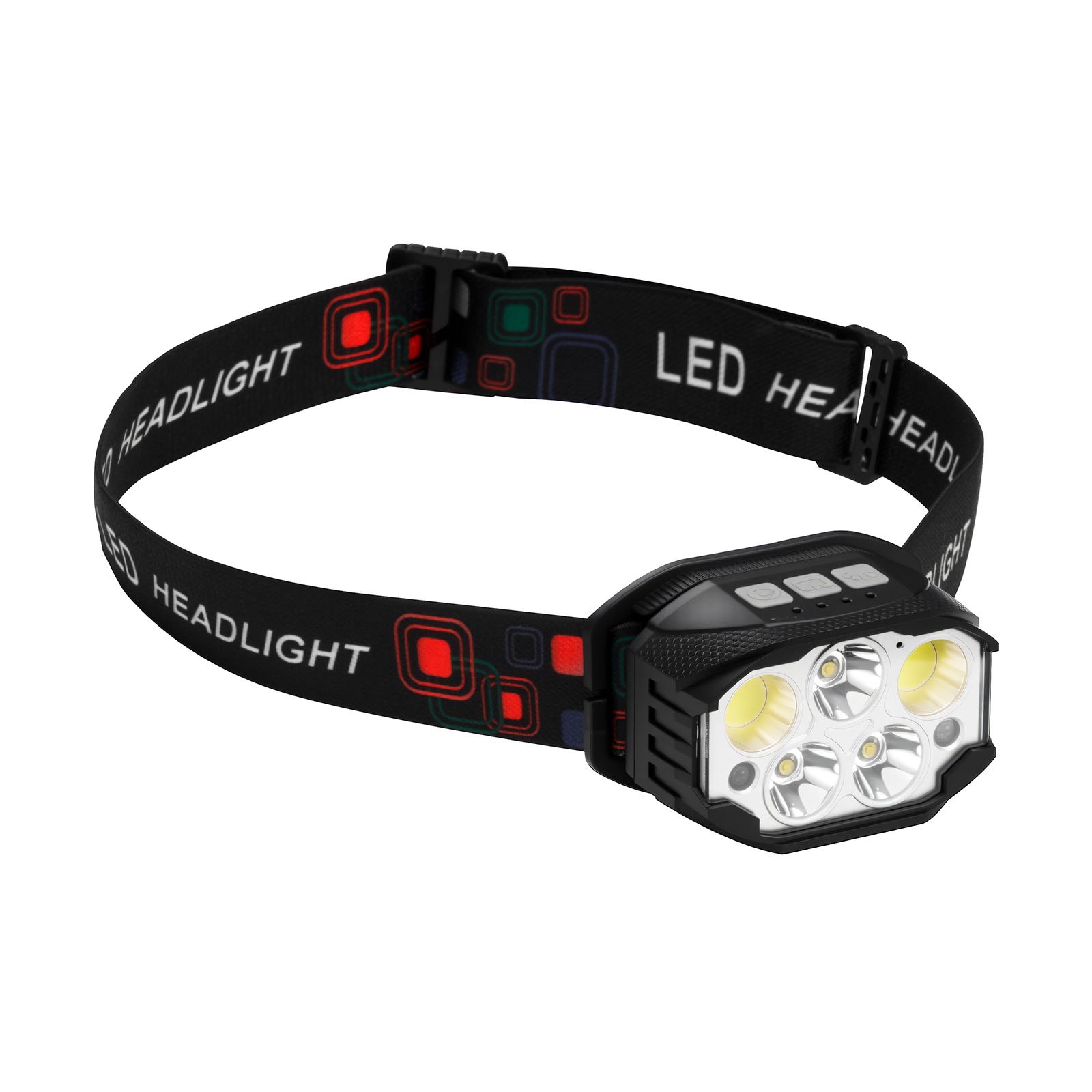 VEVOR 2 Pack Headlamps, Bright LED Rechargeable Headlight, Lightweight Head Flashlight with 12 Lighting Modes & Motion Sensor, Adjustable Headband, Head Lamps for Camping, Running, Hiking, Fishing