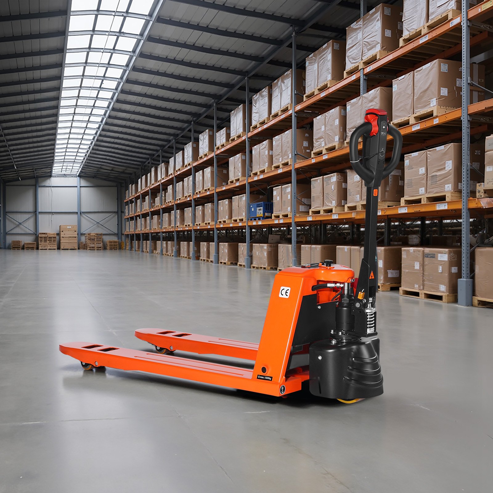 VEVOR Electric Pallet Jack, 3300 lbs Load Capacity, Lithium Battery Powered Pallet Jack Truck with 48L x 27W Inch Forks for Material Handling, Suitable for Warehouse, Supermarket, Manufacturing