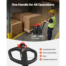 Electric Pallet Jack 4400 lbs Pallet Jack Truck with 48L x 27W Inch Forks