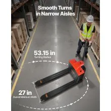 Electric Pallet Jack 4400 lbs Pallet Jack Truck with 48L x 27W Inch Forks
