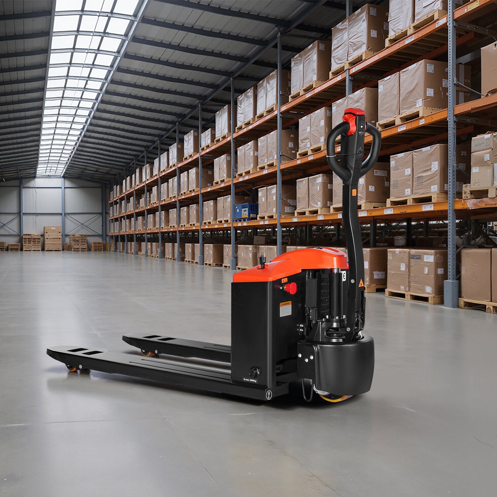 VEVOR Electric Pallet Jack, 4400 lbs Load Capacity, Lithium Battery Powered Pallet Jack Truck with 48L x 27W Inch Forks for Material Handling, Suitable for Warehouse, Supermarket, Manufacturing