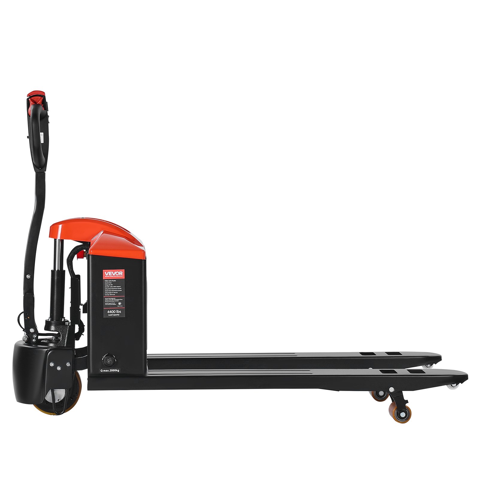 VEVOR Electric Pallet Jack, 4400 lbs Load Capacity, Lithium Battery Powered Pallet Jack Truck with 48L x 27W Inch Forks for Material Handling, Suitable for Warehouse, Supermarket, Manufacturing