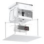 VEVOR Motorized Projector Lift, Electric Projector Lift Adjustable Height 59 in,  Hidden Projector Ceiling Mount with Remote and Wired Control, Ideal for Movies, Home, Office, Stage and Studio, White