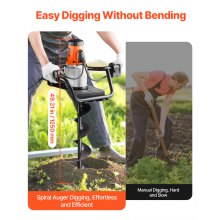 Electric Post Hole Digger 1500W Powerful Motor with 5.71 in Auger Bit