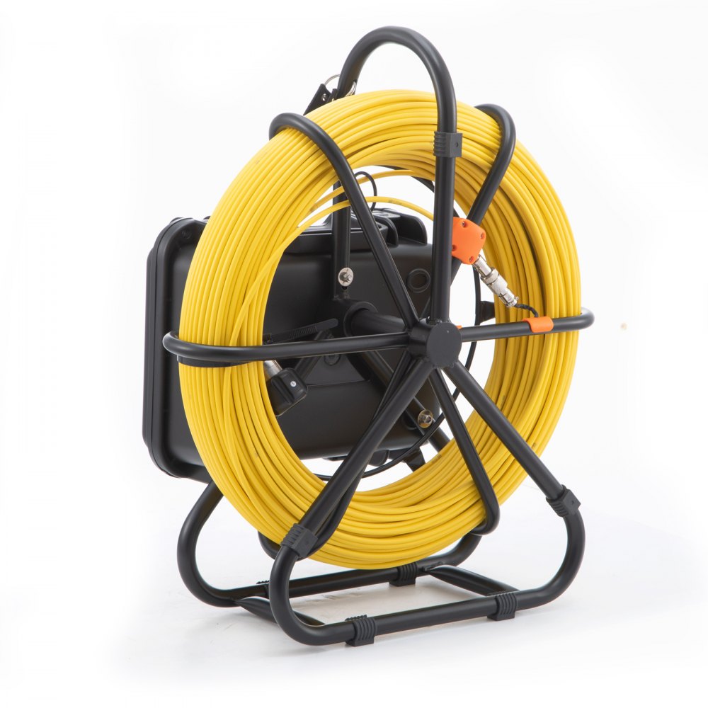 VEVOR Sewer Camera with 512Hz Locator,300 ft/91.5 m, 9" Pipeline Inspection Camera with DVR Function, IP68 Camera with 12 Adjustable LEDs, A 16 GB SD Card for Sewer Line, Home, Duct Drain Pipe Plumbin