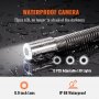 VEVOR Sewer Camera with 512Hz Locator, 50 m, 9" Pipeline Inspection Camera with DVR Function, IP68 Camera with 12 Adjustable LEDs, A 16 GB SD Card for Sewer Line, Home, Duct Drain Pipe Plumbing