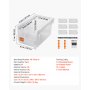 VEVOR Plastic Stackable Storage Bins, 14.8 x 8.5 x 7.1 inch (6 Pack), Plastic Containers for Organizing & Storage Bins for Closet, Garage, Small Parts, Office Supplies, Other Accessories, Transparent