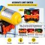 VEVOR Greenhouse Roll Up Motor Kit, 100W DC 24V 3.2 RPM, Waterproof Aluminum Alloy Electric Greenhouse Frame Shed Kit, w/Control Box & Climbing Device & Accurate Limit Switch, for Automatic Venting