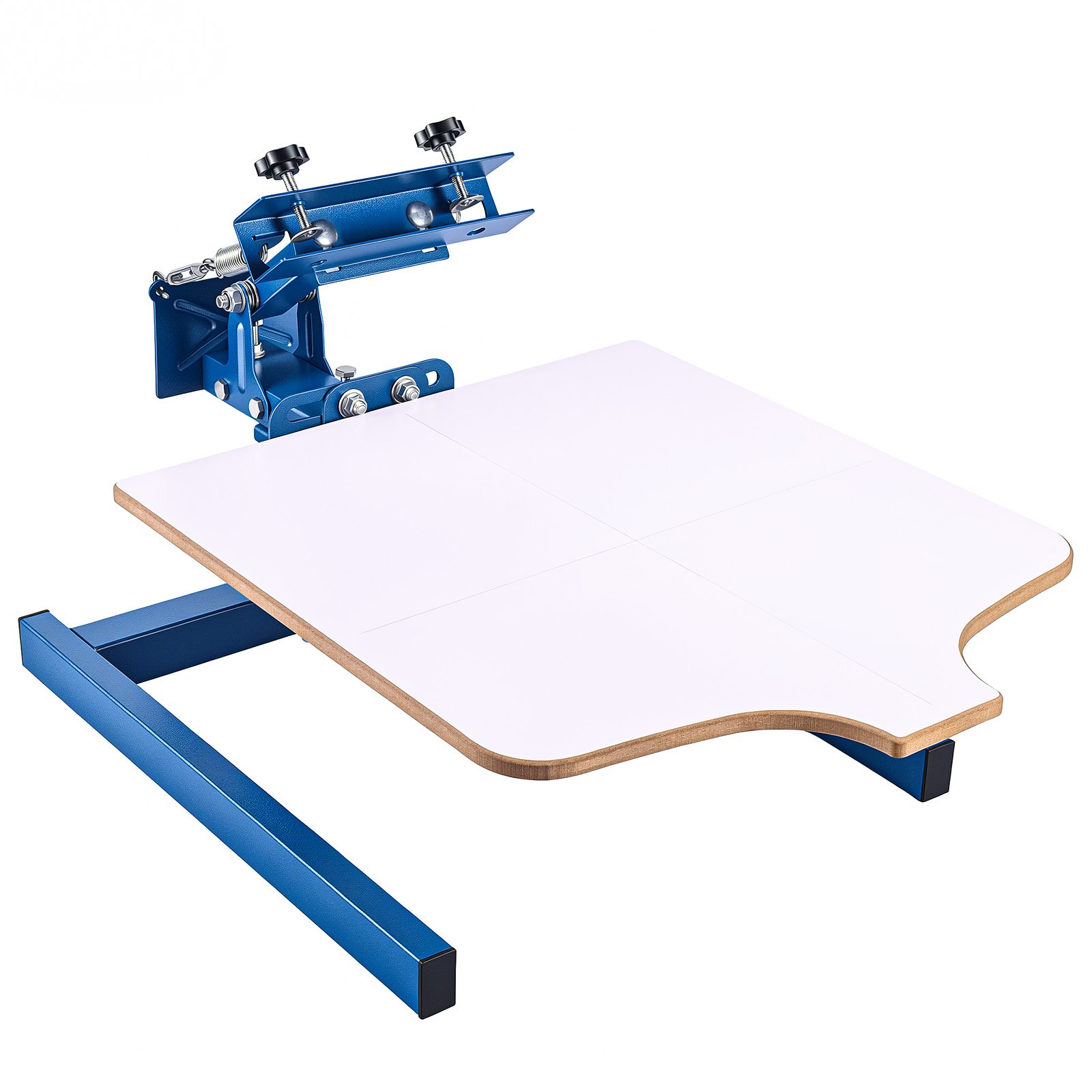 VEVOR Screen Printing Machine 1 Color 1 Station Silk Screen Printing Press, 21.3 x 17.7 in Platen, Adjustable Tension, Powder-Coated Carbon Steel, for T-shirt Clothing DIY, Home and Commercial Use