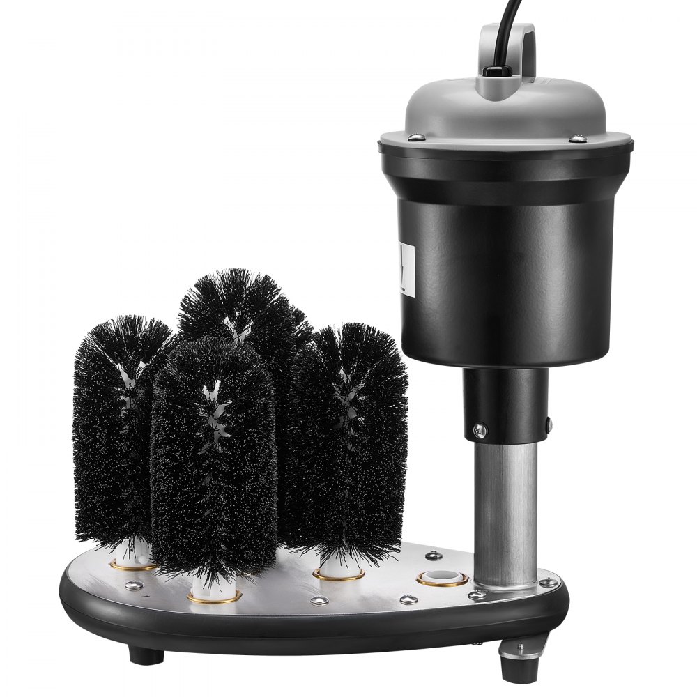 VEVOR Electric Commercial Glass Washer, 5-Brush Bar Glass Cleaner, 1200 Cups/Hour Wine Glass Cleaning Machine, Bar Glass Washer for Champagne Glasses, Beer Cups, Mugs, Perfect for Bars and Cafes