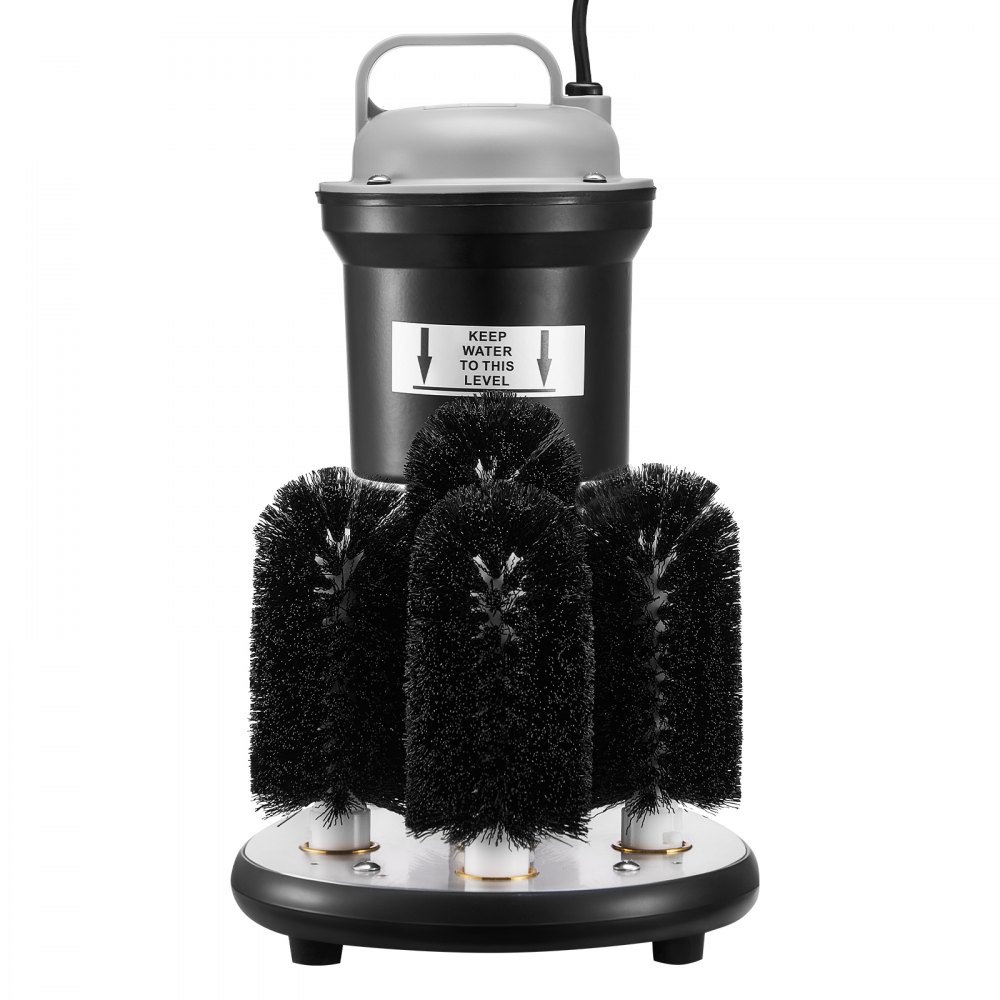 VEVOR Electric Commercial Glass Washer, 5-Brush Bar Glass Cleaner, 1200 Cups/Hour Wine Glass Cleaning Machine, Bar Glass Washer for Champagne Glasses, Beer Cups, Mugs, Perfect for Bars and Cafes