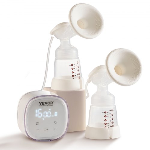 VEVOR Breast Pump Double Electric Breast Pumps 4 Mode & 16 Level 300mmHg Suction