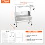 Rôtissoire VEVOR pour barbecue, rôtissoire pour porc, agneau, poulet, 42 W, 135 lb