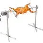 VEVOR Electric BBQ Rotisserie Grill Kit, 46 Inch 132 lbs Capacity, Automatic 52W Motor Height Adjustable Universal Roaster Stand, Stainless Steel Grilling Kit, Spit Rod with Heat Shield for Pig Lamb