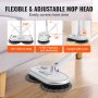 VEVOR Cordless Electric Mop, Up to 70 mins Powerful Battery, Electric Spin Mop with Dual Spinning Mop Heads, 4 Microfiber Pads & 2 Floor Scrubber Pads, for Hardwood Floor/Bathroom/Tile Floor Cleaning