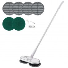 VEVOR Cordless Electric Mop, Up to 70 mins Powerful Battery, Electric Spin Mop with Dual Spinning Mop Heads, 4 Microfiber Pads & 2 Floor Scrubber Pads, for Hardwood Floor/Bathroom/Tile Floor Cleaning