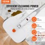 VEVOR cordless electric mop demonstrating efficient cleaning with dry and wet mopping on various surfaces.