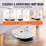 VEVOR cordless electric mop with flexible adjustable head, 180° and 90° rotation, led lighting.