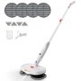 VEVOR cordless electric mop with extra mop pads, usb charging cable, and measuring cup.