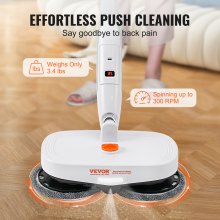 VEVOR Cordless Electric Mop Electric Spin Mop with LED Headlight and Water Spray