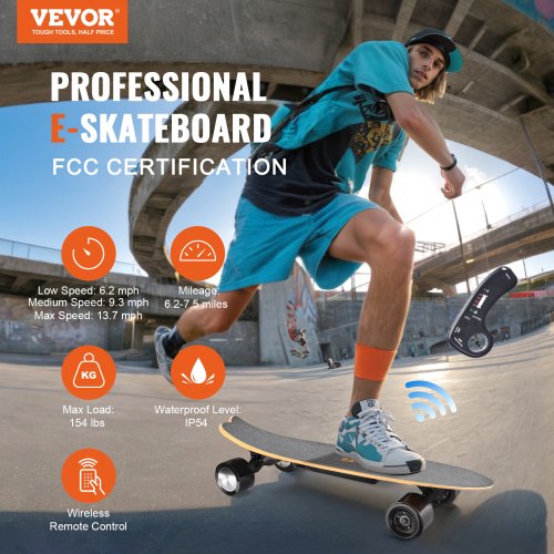 Longboard électrique FaNaLa, 1200W, Portée 28 Miles, Pour Adultes Et Ados - Neuf