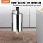 VEVOR Electric Honey Extractor, 2/4 Frames Honey Spinner Extractor, Stainless Steel Beekeeping Extraction, Apiary Centrifuge Equipment with Height Adjustable Stand, Honeycomb Drum Spinner with Lid