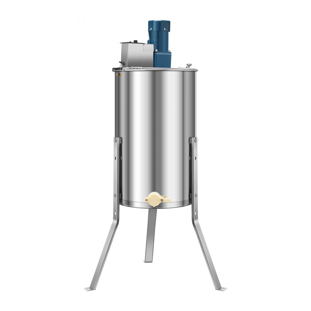 VEVOR Electric Honey Extractor, 3 Frame Honey Spinner with Transparent Lid, 140W Stainless Steel Honeycomb Drum Spinner, Height Adjustable, Honeycomb Extraction Equipment for Beekeeping