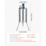 VEVOR Electric Honey Extractor, 3 Frame Honey Spinner with Transparent Lid, 140W Stainless Steel Honeycomb Drum Spinner, Height Adjustable, Honeycomb Extraction Equipment for Beekeeping