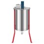 VEVOR Electric Honey Extractor, 6 Frame Honey Spinner with Transparent Lid, 140W Stainless Steel Honeycomb Drum Spinner, Height Adjustable, Honeycomb Extraction Equipment for Beekeeping
