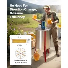 Electric Honey Extractor 6 Frame Beekeeping Honeycomb Spinner Stainless Steel