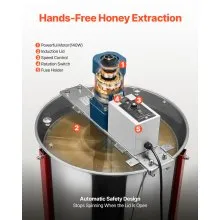 Electric Honey Extractor 6 Frame Beekeeping Honeycomb Spinner Stainless Steel