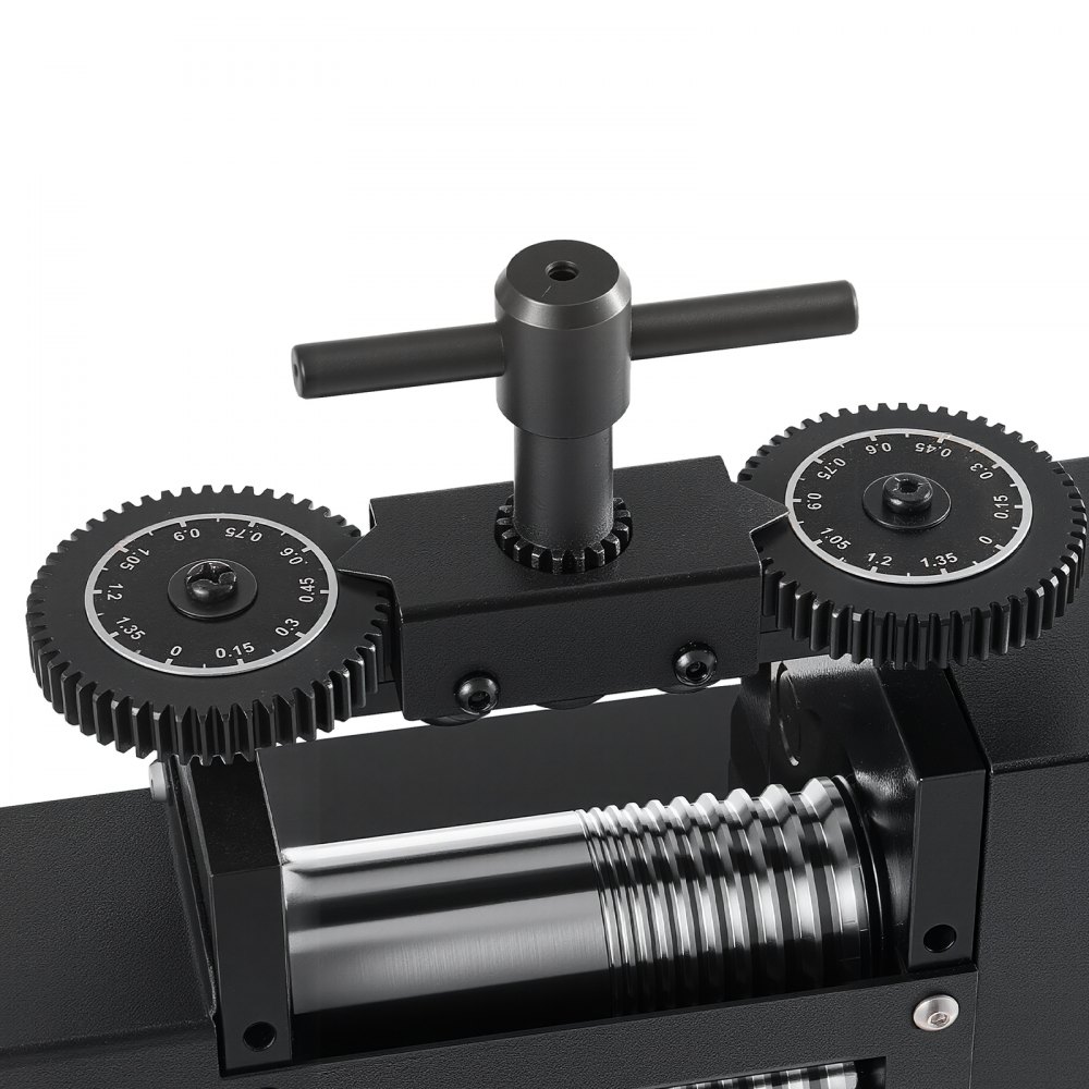 VEVOR Rolling Mill 4-in-1 Flat Square Round Half-Round Electric Roller Mill, Jewelry DIY Tool, 0.03-7 mm Adjustable Thickness, Stable & Even Rolling, for Pressing Ductile Metals, Gold, Silver, Copper