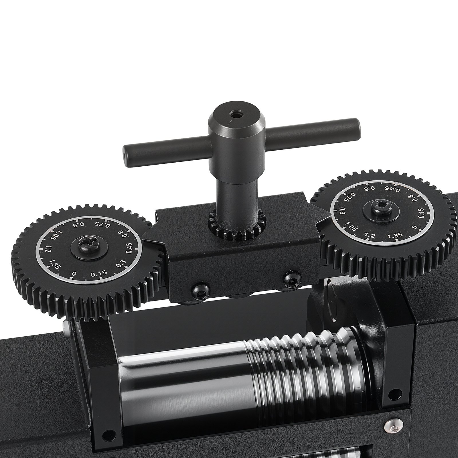 VEVOR Rolling Mill 4-in-1 Flat Square Round Half-Round Electric Roller Mill, Jewelry DIY Tool, 0.03-7 mm Adjustable Thickness, Stable & Even Rolling, for Pressing Ductile Metals, Gold, Silver, Copper