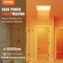 VEVOR Ventilateur d'extraction de salle de bain, chauffage 1 500 W, ventilation haute efficacité 110 CFM, fonctionnement à faible bruit de 1,5 sones, ventilateur de plafond de salle de bain à économie d'énergie, pas besoin d'accès au grenier, pour divers plafonds