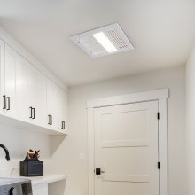 VEVOR Bathroom Exhaust Fan, 1500W Heating, 110 CFM High-Efficiency Ventilation, 1.5sones Low Noise Operation, Energy-Saving Bathroom Ceiling Fan, Need For Attic Access, For Various Ceilings