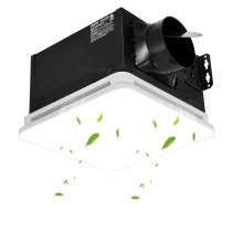 VEVOR Bathroom Exhaust Fan with LED Light, 80 CFM 4000K Bathroom Vent, 1.5 Sones Low-Noise, Premium Motor Ceiling Fan for Laundry Room, Storage Room, Home Ventilation, White