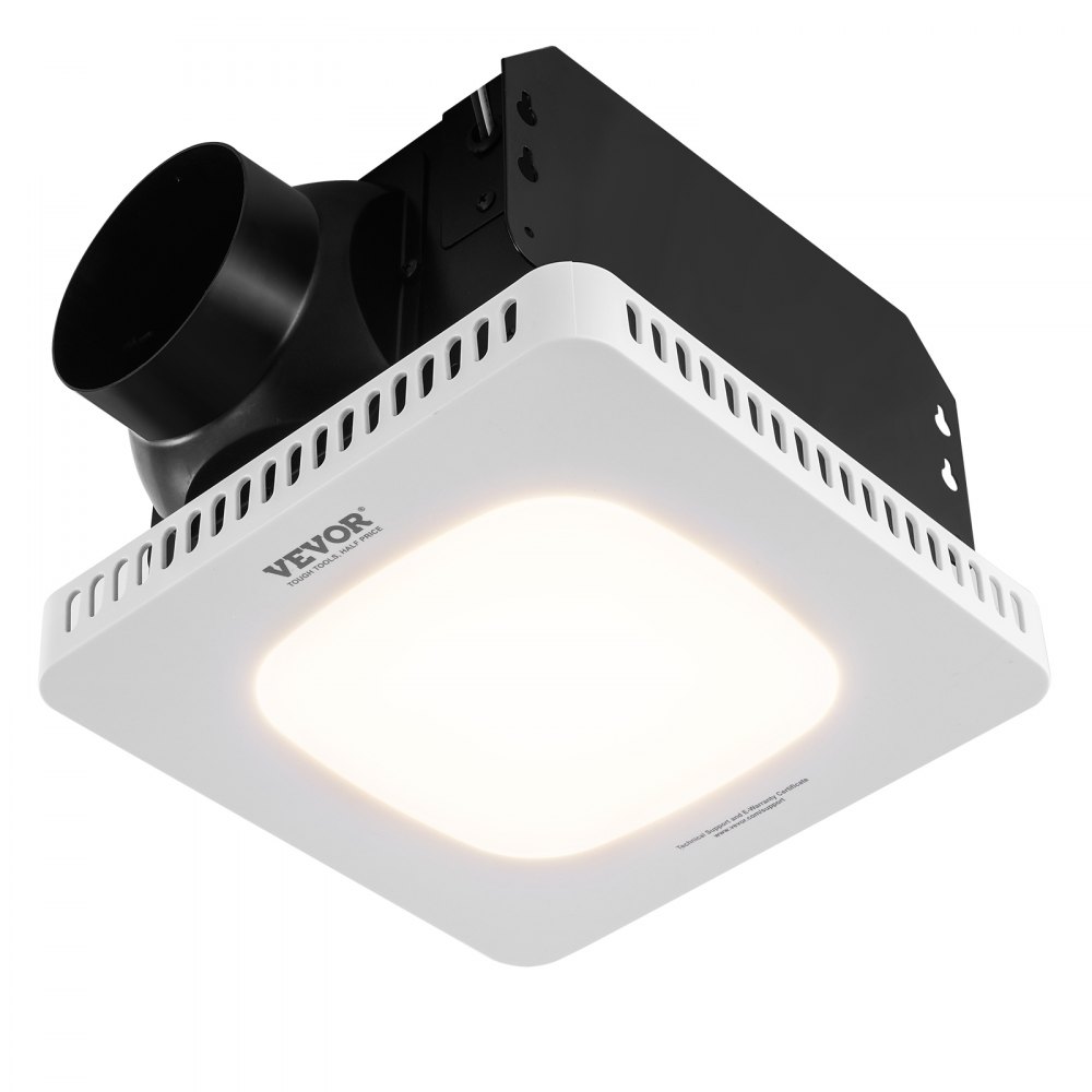 VEVOR Bathroom Exhaust Fan, 80 CFM High-Efficiency Ventilation, 1.5sones Low Noise Operation All-Copper Motor, Energy-Saving Bathroom Ceiling Fan, No Need For Attic Access, For Various Ceilings