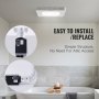 VEVOR Bathroom Exhaust Fan, 80 CFM High-Efficiency Ventilation, 1.5sones Low Noise Operation All-Copper Motor, Energy-Saving Bathroom Ceiling Fan, No Need For Attic Access, For Various Ceilings