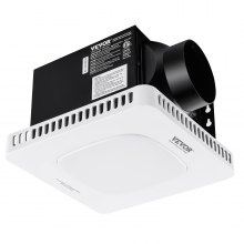 VEVOR Bathroom Exhaust Fan, 80 CFM High-Efficiency Ventilation, 1.5sones Low Noise Operation All-Copper Motor, Energy-Saving Bathroom Ceiling Fan, No Need For Attic Access, For Various Ceilings