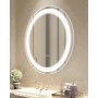 VEVOR LED Bathroom Mirror 3 Color Anti-fog Wall Mounted Round Vanity Mirror 60cm