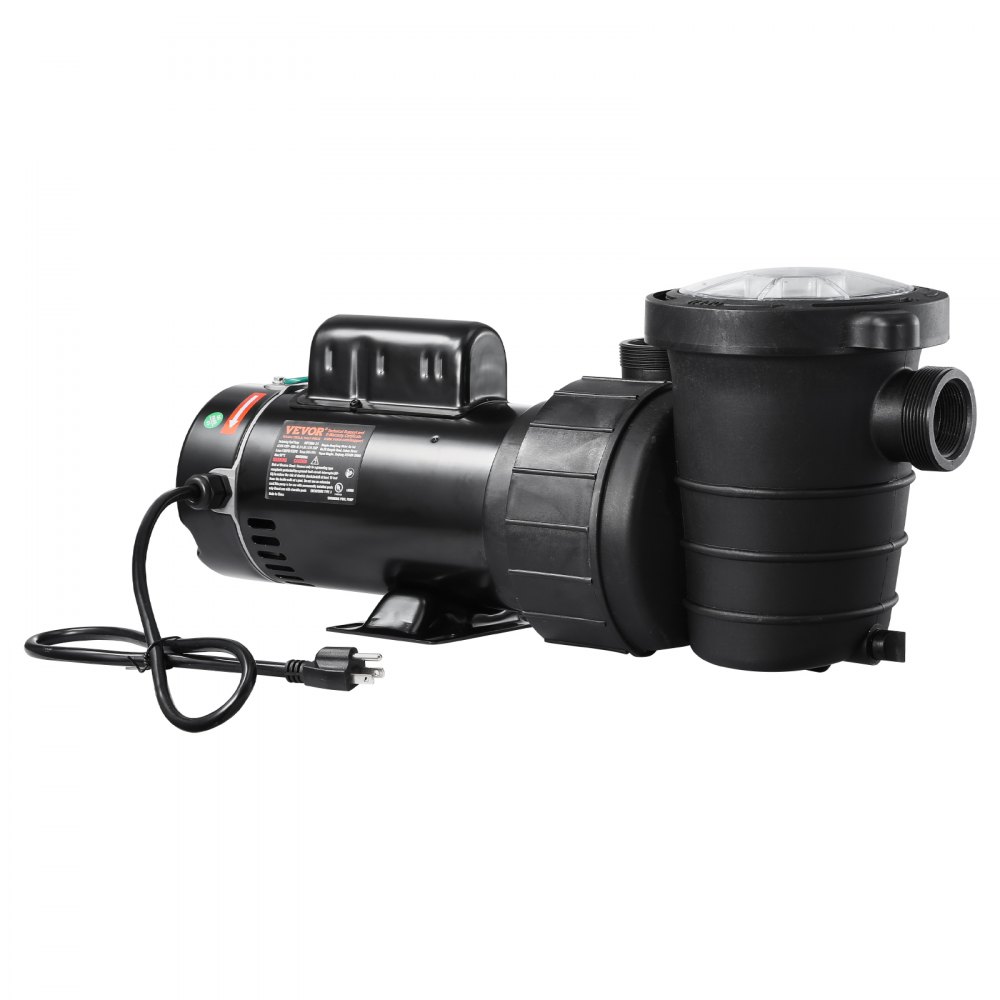 VEVOR Above Ground Pool Pump, 2HP/0.44HP, Dual Speed Swimming Pool Pump, High 118 GPM 56 ft Lift, Low 57 GPM 14 ft Lift, 110V 3450 RPM with Strainer Basket, 122°F Max Water Temp, for Hot Tubs Spas