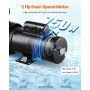 Above Ground Pool Pump 2HP/0.44HP Dual Speed Swimming Pool Pump 118 GPM/57 GPM