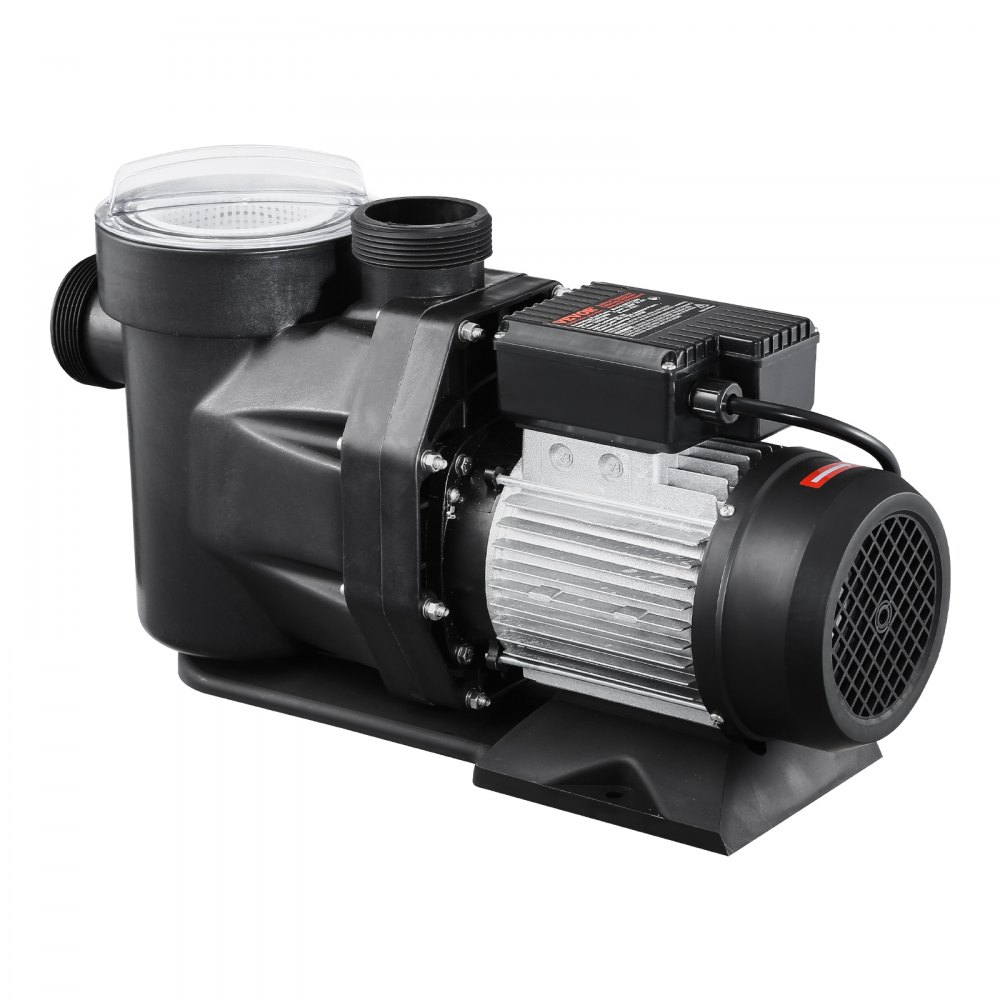 VEVOR Above Ground Pool Pump, 3 HP, 149 GPM Max Flow Single Speed Swimming Pool Pump, 220V 3450 RPM 42 ft Max Head Lift with PP Shell Strainer Basket, 122°F Max Water Temp, for Hot Tubs Spas, No Plug