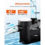 VEVOR Above Ground Pool Pump, 3 HP, 149 GPM Max Flow Single Speed Swimming Pool Pump, 220V 3450 RPM 42 ft Max Head Lift with PP Shell Strainer Basket, 122°F Max Water Temp, for Hot Tubs Spas, No Plug