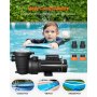 Above Ground Pool Pump 1.5HP/0.35HP Dual Speed Swimming Pool Pump 110 GPM/52 GPM