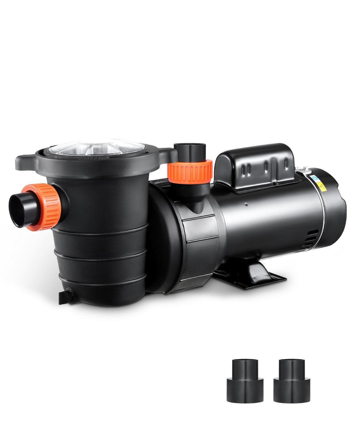 VEVOR Above Ground Pool Pump, 1.5HP/0.35HP, Dual Speed Swimming Pool Pump, High 110 GPM 54 ft Lift, Low 52 GPM 14 ft Lift, 110V 3450 RPM with Strainer Basket, 122°F Max Water Temp, for Hot Tubs Spas