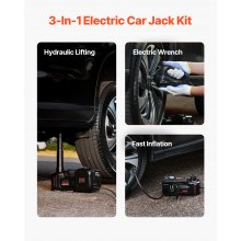 Electric Car Jack 5 Tons /11000 lbs Jack kit with Electric Impact Wrench