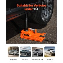 VEVOR Electric Car Jack 15 Tons /33000 lbs Portable Jack kit with LED Light