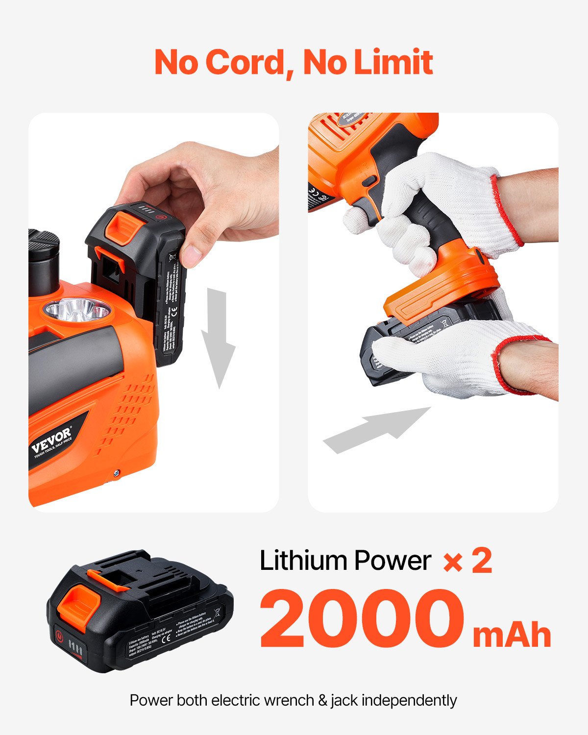 Elektrický zvedák VEVOR, 5 tun / 11 000 liber, elektrický nůžkový zvedák s elektrickým rázovým utahovákem, výměna pneumatik s LED světlem a dálkovým ovládáním, přenosná sada zvedáku pro sedan, SUV, nákladní vůz