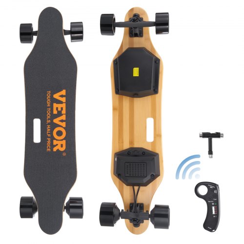 VEVOR Electric Longboard Skateboard with Control 11.2 Mile Range for Adults Kids